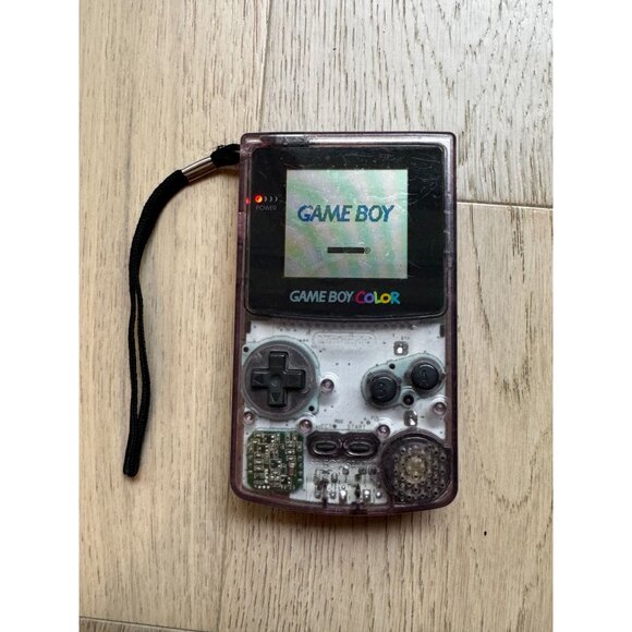 VTG Original Nintendo Game Boy Color Transparent Atomic Purple Console - Picture 6 of 6